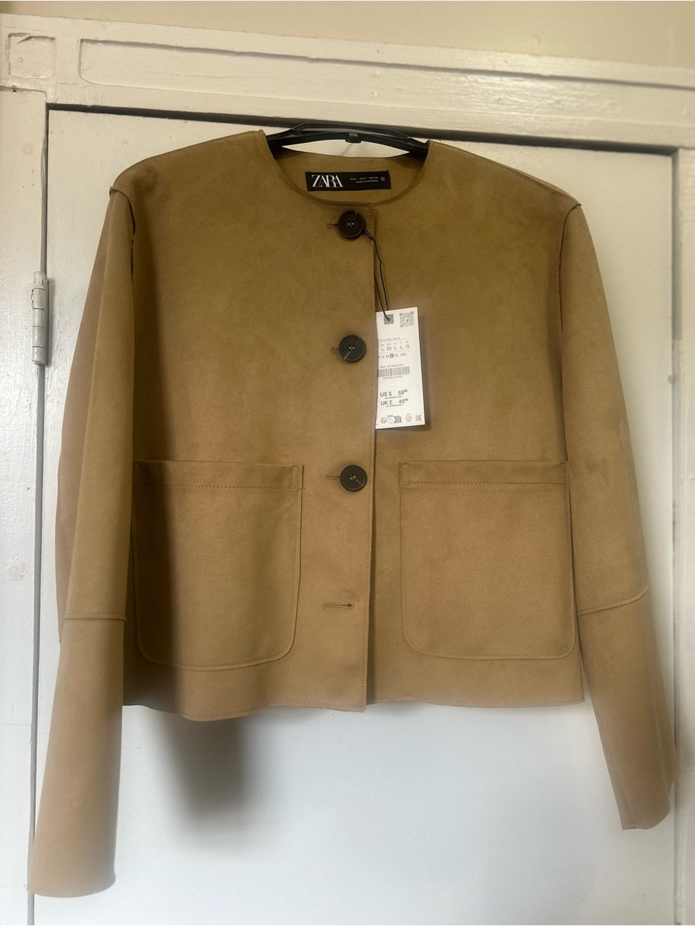 Faux suede jacket